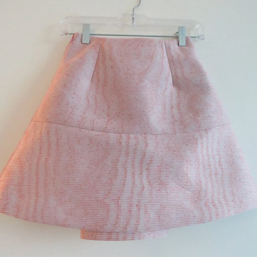 VIVETTA Mimmo Light Blush Pink Pleated Structured Skirt - Size IT 36 / US 0 - Picture 10 of 15